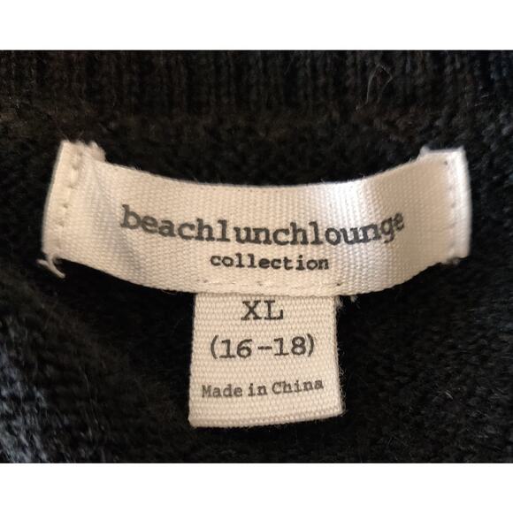 BeachLunchLounge Colorblock Cardigan Sweater Womens XL 16-18 Red Black Pockets - Picture 6 of 15